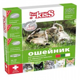 Мисс Кисс Ошейник для кошек репеллентный красный 37835 - 37835.jpg