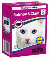Feline Salmon & Clam (мясные кусочки для кошек в желе с Лососем и Мидиями от БОЗИТА) (47065)