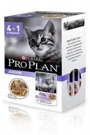 АКЦИЯ! PRO PLAN "Junior" пауч 85 гр для котят Индейка/Говядина 5*85 (274617) - Проплан паучи котята 4 1.jpg