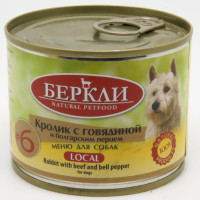 Berkley Local (Беркли консервы для собак №6 Кролик с говядиной и болгарским перцем)