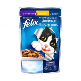 Felix Двойная вкуснятина для кошек с Ягненком и Курицей - Felix Двойная вкуснятина для кошек с Ягненком и Курицей