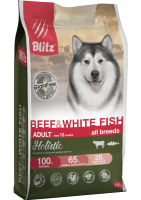 Blitz Beef & White Fish All Breeds Grain Free (Блиц беззерновой сухой корм для взрослых собак всех пород говядина и белая рыба)