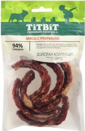 TiTBiT золотая коллекция лакомство для собак мясо с рёбрышек - TiTBiT золотая коллекция лакомство для собак мясо с рёбрышек