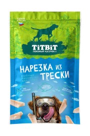 TiTBiT рыбные лакомства для собак нарезка из трески - TiTBiT рыбные лакомства для собак нарезка из трески