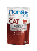 Monge Grill Agnello Adult (Монж паучи для кошек с новозеландским ягненком)