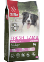 Blitz Fresh Lamb All Breeds Low Grain (Блиц низкозерновой сухой корм для взрослых собак всех пород свежий ягненок)