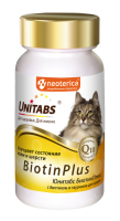Unitabs BiotinPlus Витаминно-минеральный комплекс для кошек для кожи и шерсти 120 таб. (80420)
