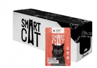 Шоу-Бокс 20+5 Smart Cat (Смарт Кэт паучи для кошек кусочки говядины в нежном соусе)