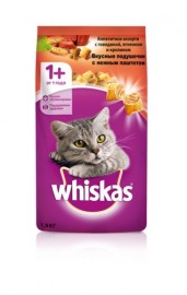 Акция! Whiskas корм для кошек "Аппетитное ассорти с говядиной, ягненком и кроликом", подушечки - 1017.jpg