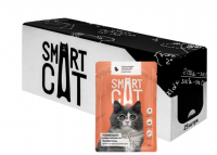 Шоу-Бокс 20+5 Smart Cat (Смарт Кэт паучи для кошек кусочки индейки в нежном соусе)