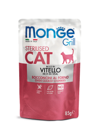 Monge Grill Vitello Sterilised (Монж паучи для стерилизованных кошек с итальянской телятиной) - Monge Grill Vitello Sterilised (Монж паучи для стерилизованных кошек с итальянской телятиной)