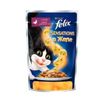 Felix Sensations (кусочки в желе для кошек с уткой и шпинатом) (12232836)