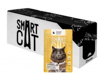 Шоу-Бокс 20+5 Smart Cat (Смарт Кэт паучи для кошек кусочки курочки в нежном соусе)
