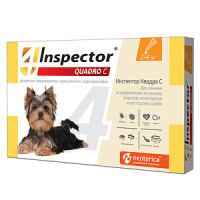 Inspector Quadro C (Экопром Инспектор Квадро С Капли для собак 1-4кг от внешних и внутренних паразитов)