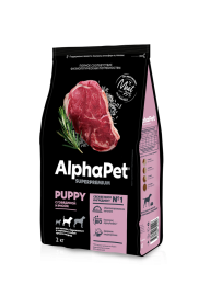 AlphaPet Superpremium Puppy (Альфа Пет для щенков, беременных и кормящих собак средних пород с говядиной и рисом) - AlphaPet Superpremium Puppy (Альфа Пет для щенков, беременных и кормящих собак средних пород с говядиной и рисом)