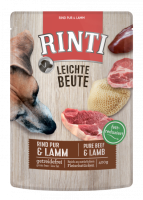 Rinti LEICHTE BEUTE Rind Pur + Lamm (Ринти Легкая добыча пауч для собак говядина и ягненок)