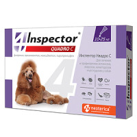 Inspector Quadro C (Экопром Инспектор Квадро С Капли для собак 10-25кг от внешних и внутренних паразитов)