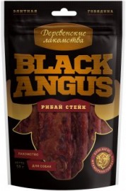 Деревенские лакомства Black Angus для собак Рибай стейк 50г (85782) - Деревенские лакомства Black Angus для собак Рибай стейк 50г (85782)
