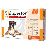 Inspector Quadro C (Экопром Инспектор Квадро С Капли для собак 25-40кг от внешних и внутренних паразитов)