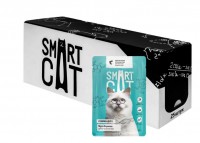 Шоу-Бокс 20+5 Smart Cat (Смарт Кэт паучи для кошек кусочки лосося в нежном соусе)