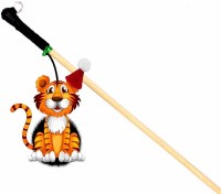 GoSi Новогодний подарок Игрушка для кошек Махалка "Тигренок ТРИКСИ"с натуральным мехом