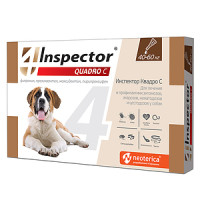 Inspector Quadro C (Экопром Инспектор Квадро С Капли для собак 40-60кг от внешних и внутренних паразитов)