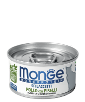 Monge Monoprotein SOLO POLLO con PISELLI (Монж консервы для кошек с курицей и горошком)