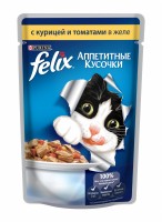 Felix (Кусочки в желе для кошек с курицей и томатами) (12114152)
