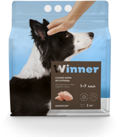 Winner Виннер корм для взрослых собак средних пород с курицей (73865, 73864, 73863) - Winner Виннер корм для взрослых собак средних пород с курицей (73865, 73864, 73863)
