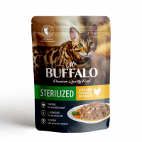 Mr.Buffalo STERILIZED (Баффало пауч для стерилизованных кошек цыпленок в соусе)