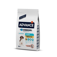 Корм Advance Puppy Sensitive (Эдванс для щенков с чувствительным пищеварением с лососем и рисом)