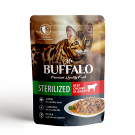 Mr.Buffalo STERILIZED (Баффало пауч для стерилизованных кошек говядина в соусе) - Mr.Buffalo STERILIZED (Баффало пауч для стерилизованных кошек говядина в соусе)