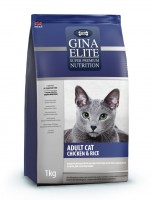 Джина Элит Gina Cat Elite Chiken&Riсe (UK) для взрослых кошек с курицей и рисом