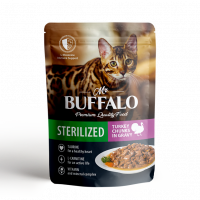 Mr.Buffalo STERILIZED (Баффало пауч для стерилизованных кошек индейка в соусе)