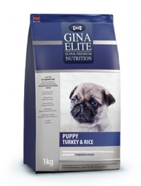 Джина Элит GINA Puppy Elite Turkey&Rice (Великобритания) для щенков с индейкой и рисом - Джина Элит GINA Puppy Elite Turkey&Rice (Великобритания) для щенков с индейкой и рисом