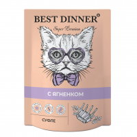 Best Dinner Super Premium (Бест Диннер пауч для кошек суфле с ягненком) (87760)