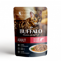 Mr.Buffalo ADULT HAIR & SKIN (Баффало пауч для взрослых кошек лосось в соусе)