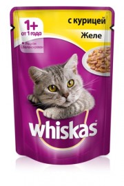 Whiskas паучи для кошек в желе с курицей - Whiskas chicken_CIJ_85g_Front.jpg