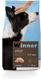 Winner Виннер корм для взрослых собак средних пород с курицей (73865, 73863) - Winner Виннер корм для взрослых собак средних пород с курицей (73865, 73863)