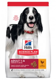 Хиллс корм для взрослых собак средних пород с курицей ( 87139, 86978) для взрослых собак средних пород с курицей