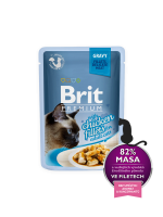 Brit пауч для кошек куринное филе в соусе (80201)
