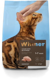 Winner Виннер корм для взрослых кошек с курицей (73870, 73869, 73868, 78833) - Winner Виннер корм для взрослых кошек с курицей (73870, 73869, 73868, 78833)