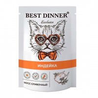 Best Dinner Exclusive (Бест Диннер пауч для кошек мусс сливочный индейка) (87761)