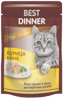 Best Dinner High Premium (Бест Диннер пауч для кошек курица в желе) (87764)