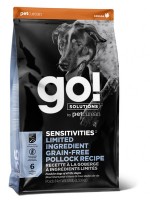 GO! SENSITIVITY + SHINE Pollock Recipe (Гоу Натурал беззерновой для щенков и собак с чувствительным пищеварением с минтаем) (87659, 87658, -, 87656)