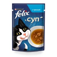 Felix Суп для взрослых кошек с треской, пауч (632393)