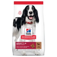 Хиллс корм для взрослых собак средних пород с ягненком и рисом (87148, 87509)