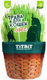 TiTBiT трава для кошек Овес - TiTBiT трава для кошек Овес