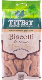 TiTBiT лакомство для собак печенье бискотти с рубцом говяжьим - TiTBiT лакомство для собак печенье бискотти с рубцом говяжьим