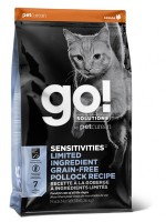 GO! Sensitivity + Shine Grain Free Pollock Cat Recipe (Гоу Натурал беззерновой для котят и кошек с чувств. пищеварением с минтаем) (87665, 87664, 87663)